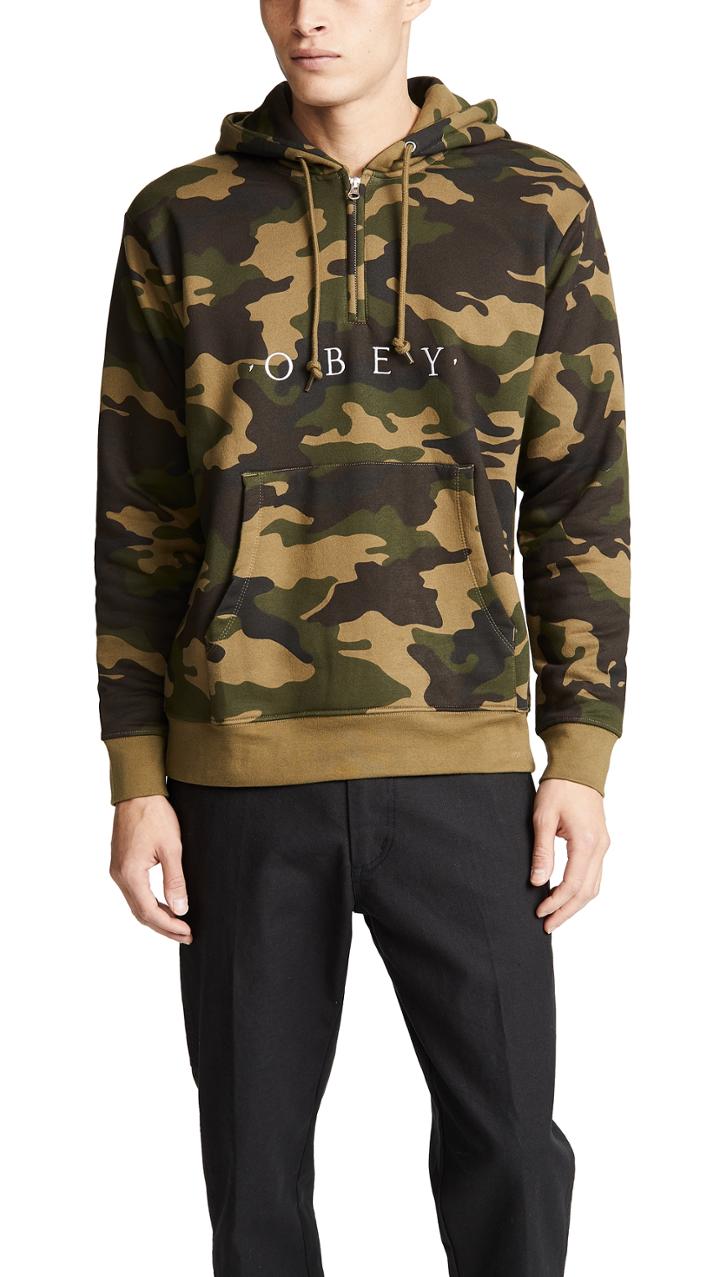 Obey Reason Anorak Half Zip Hoodie