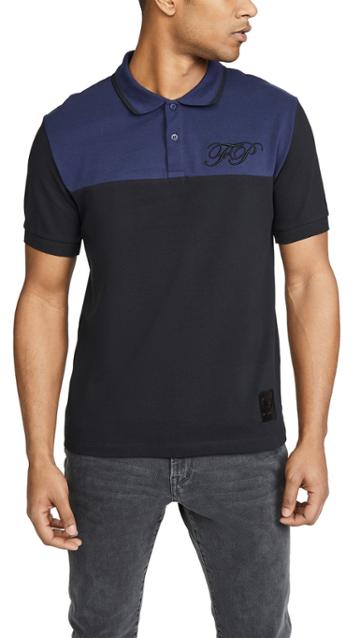 Fred Perry By Raf Simons Embroidered Initial Pique Shirt