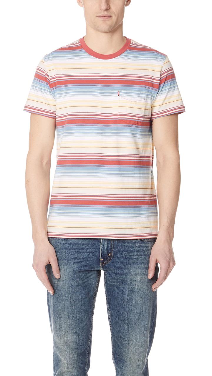 Levi S Red Tab Fiesta Stripe Tee