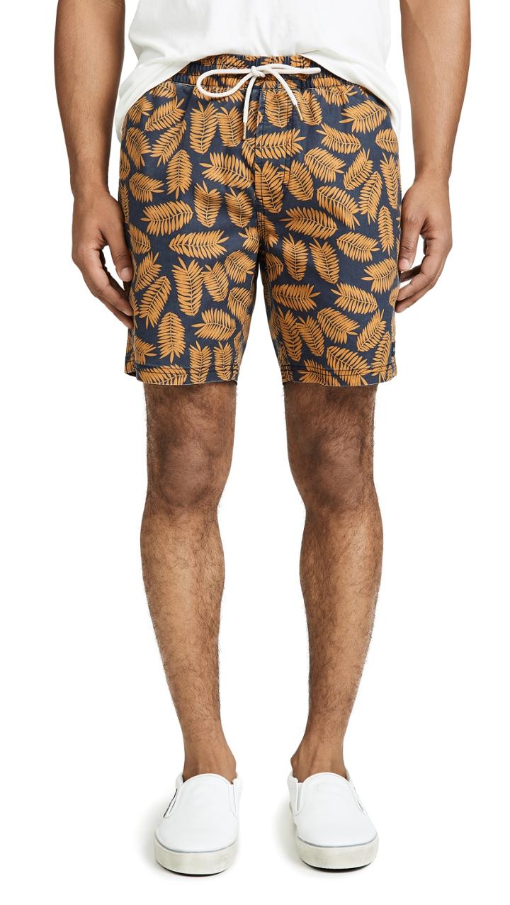 Barney Cools Navy Fern Amphibious 17 Shorts