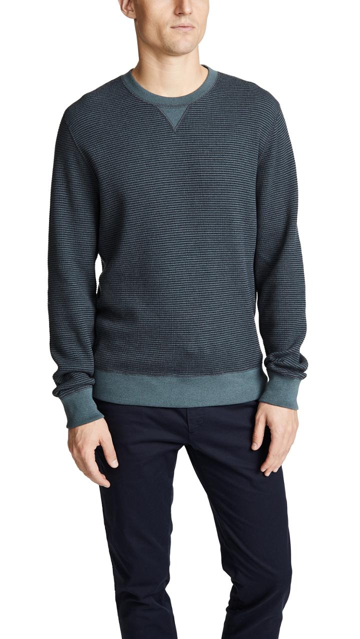 Billy Reid Waffle Crew Pullover