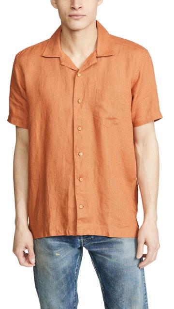 Far Afield Stachio Linen Shirt