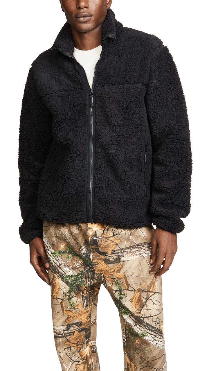 Stussy Sherpa Mock Neck Zip Jacket