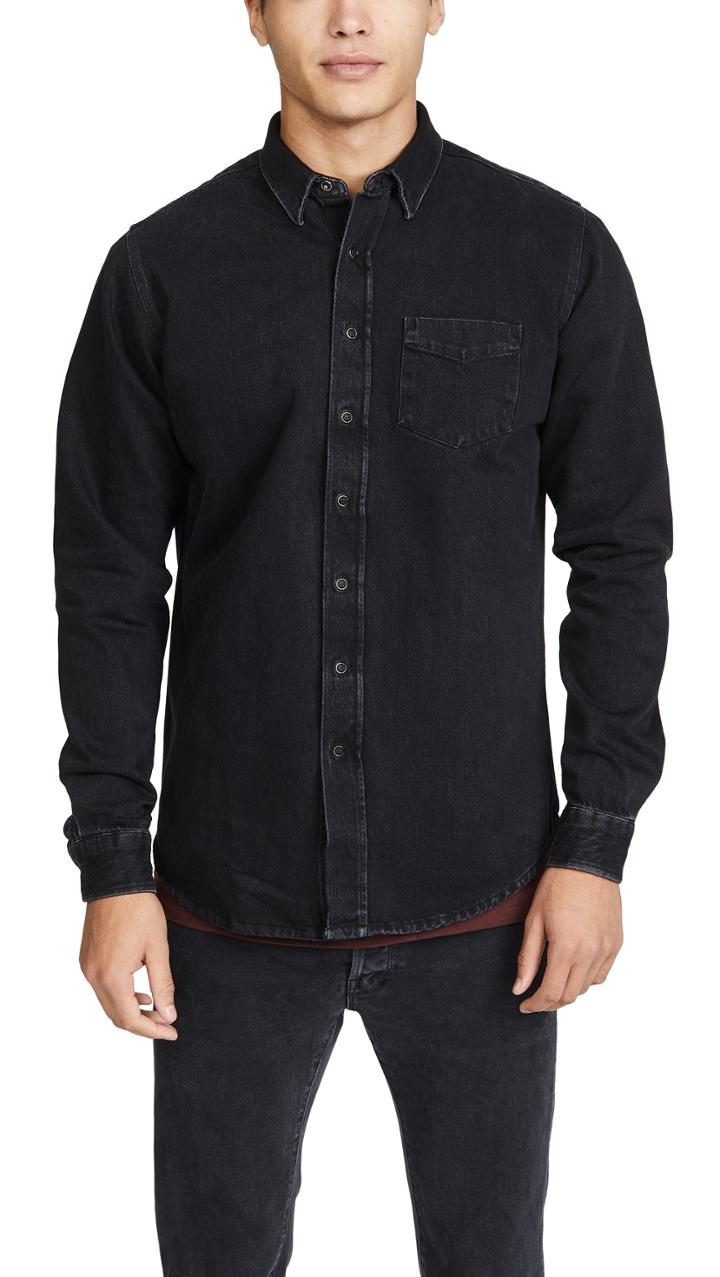 Schnayderman S Button Under Denim Shirt