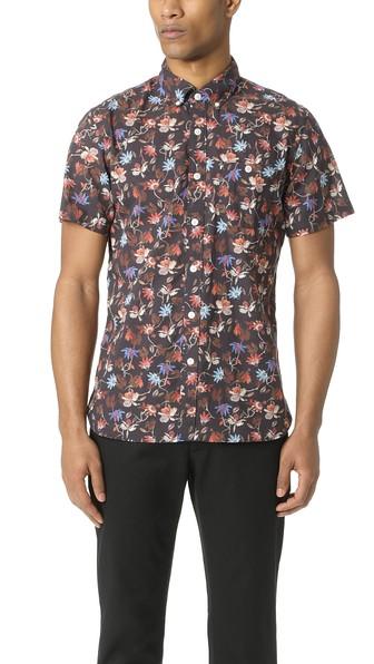 Todd Snyder Short Sleeve Floral Print Shirt