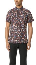 Todd Snyder Short Sleeve Floral Print Shirt