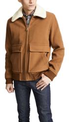 A P C Blouson Bronze Wool Jacket
