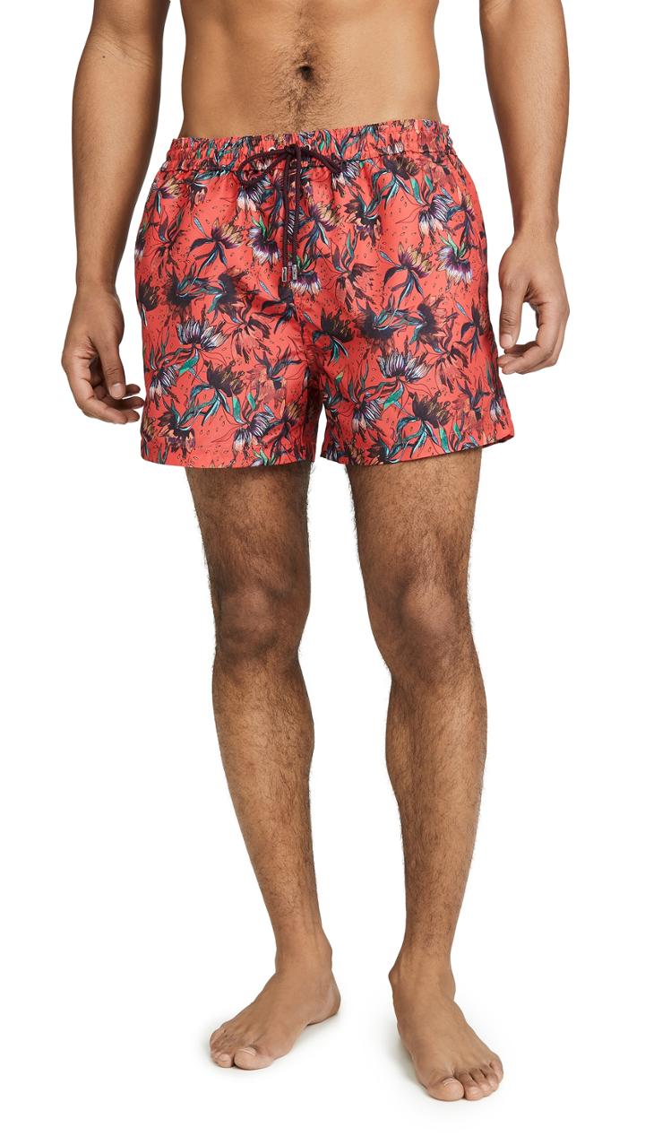 Ps Paul Smith Pink Floral Classic Swim Shorts