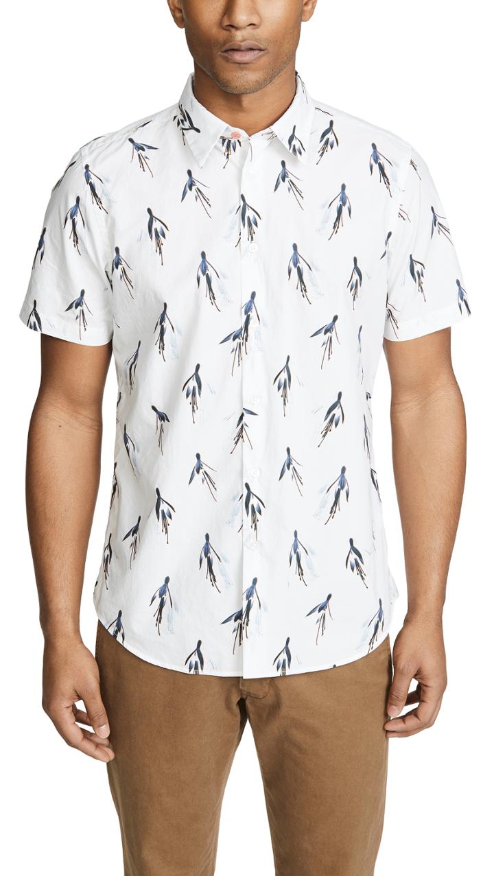 Ps Paul Smith Floral Button Down Shirt