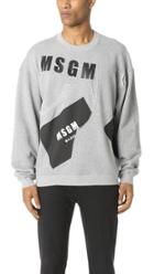Msgm Multi Patch Crew Neck Sweatshirt