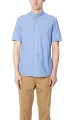 Gitman Vintage Short Sleeve Blue Chambray Shirt