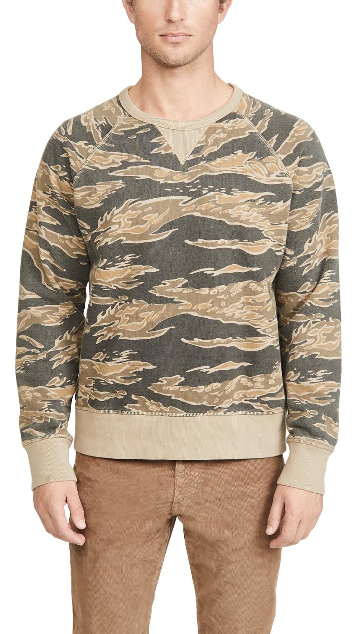 Madewell Tiger Camo Crew Neck Sweatshirt