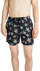Vilebrequin Over The Rainbow Moorea Turtles Swim Trunks