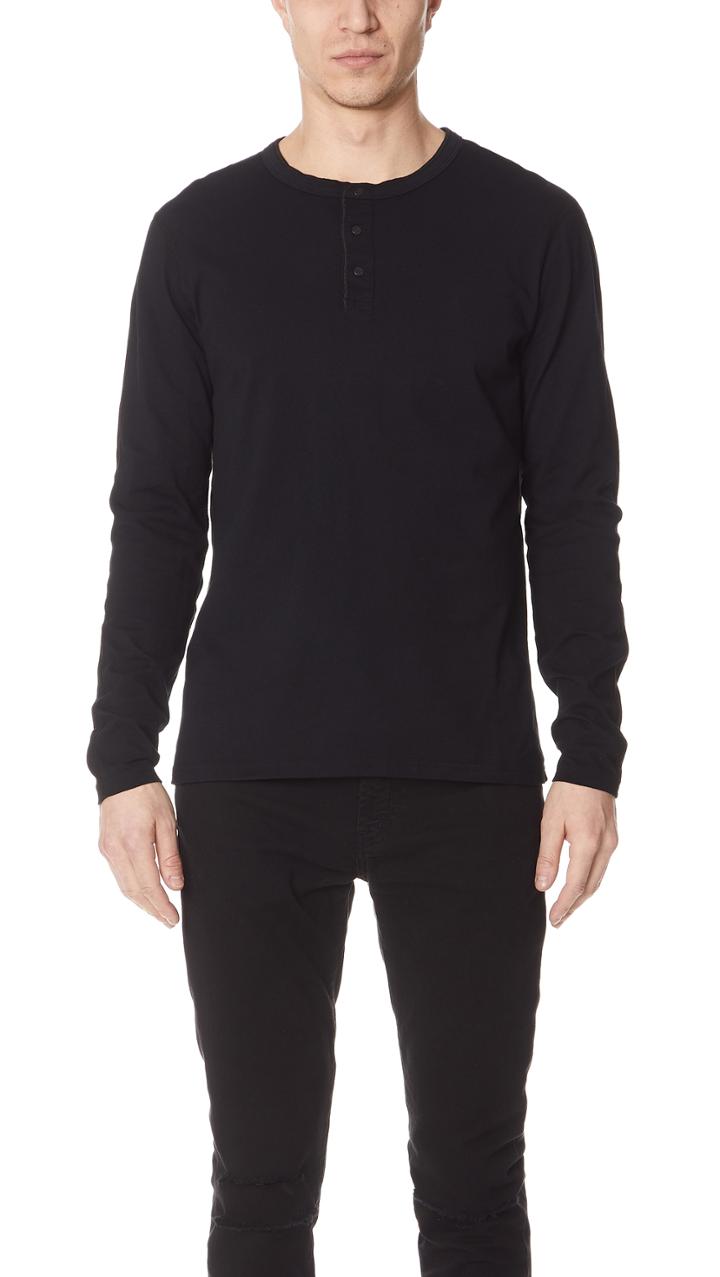 Reigning Champ Ring Spun Long Sleeve Henley
