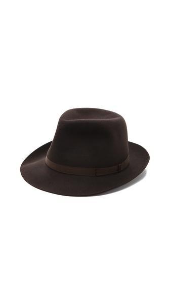 Borsalino Fur Felt Fedora - Dark Brown