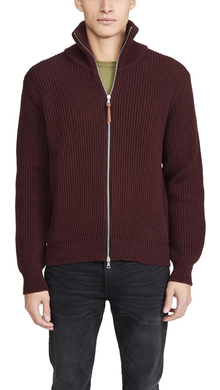 Albam Chunky Ribbed Full Zip Cardigan