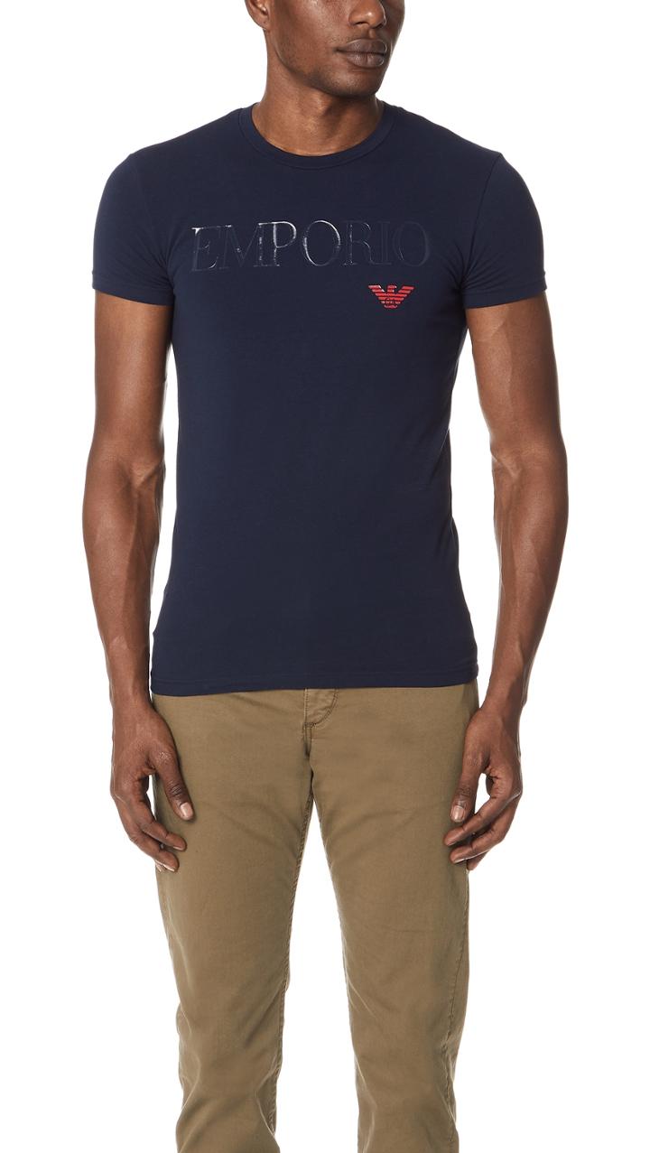 Emporio Armani Mega Logo Slim Fit Tee