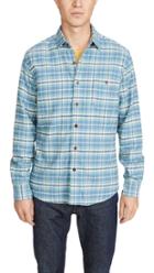 Faherty Long Sleeve Stretch Seasview Flannel Shirt