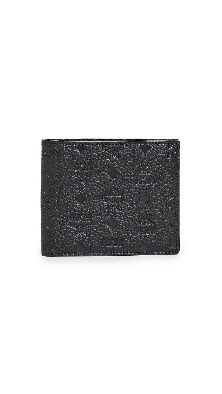 Mcm Max Leather Bifold Wallet