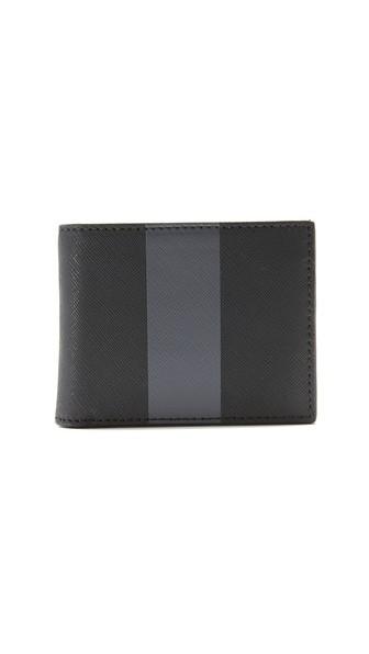 Jack Spade Striped Barrow Leather Slim Billfold