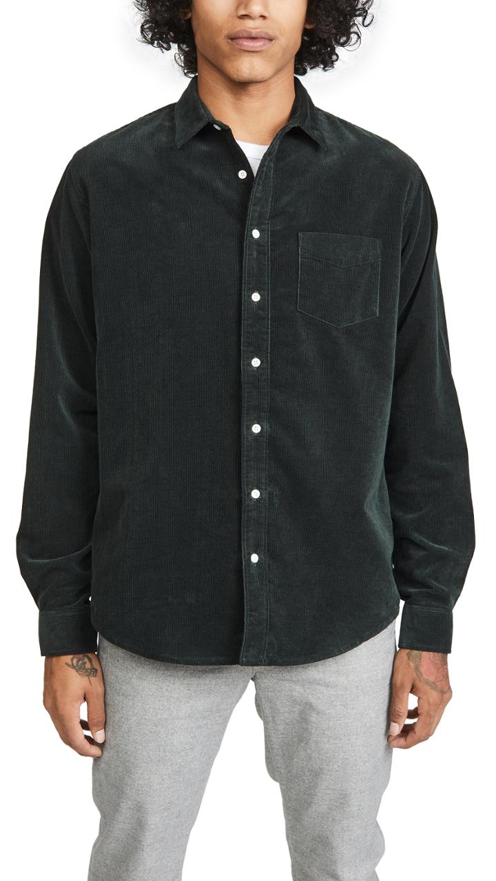 Schnayderman S Solid Corduroy Unbutton Shirt