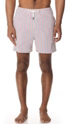 Solid Striped The Classic Navy Santorini Stripe Trunks