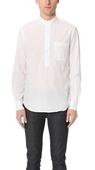 Gitman Vintage Japanese Chambray Band Popover Shirt