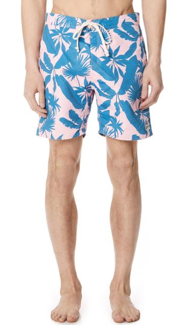 Bather Tropical Palms Surf Trunks