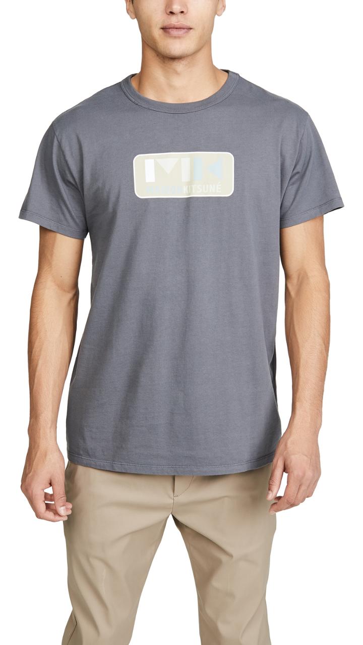 Maison Kitsune Short Sleeve T Shirt With Mk Play