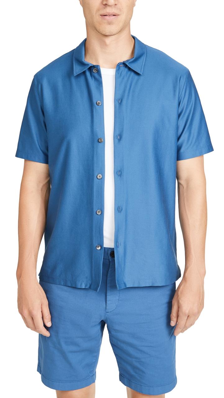 Theory Isak Jersey Short Sleeve Shirt