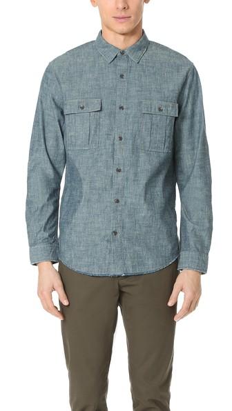 Vince Distressed Utility Shirt