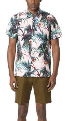 Ps By Paul Smith Bird Print Shirt