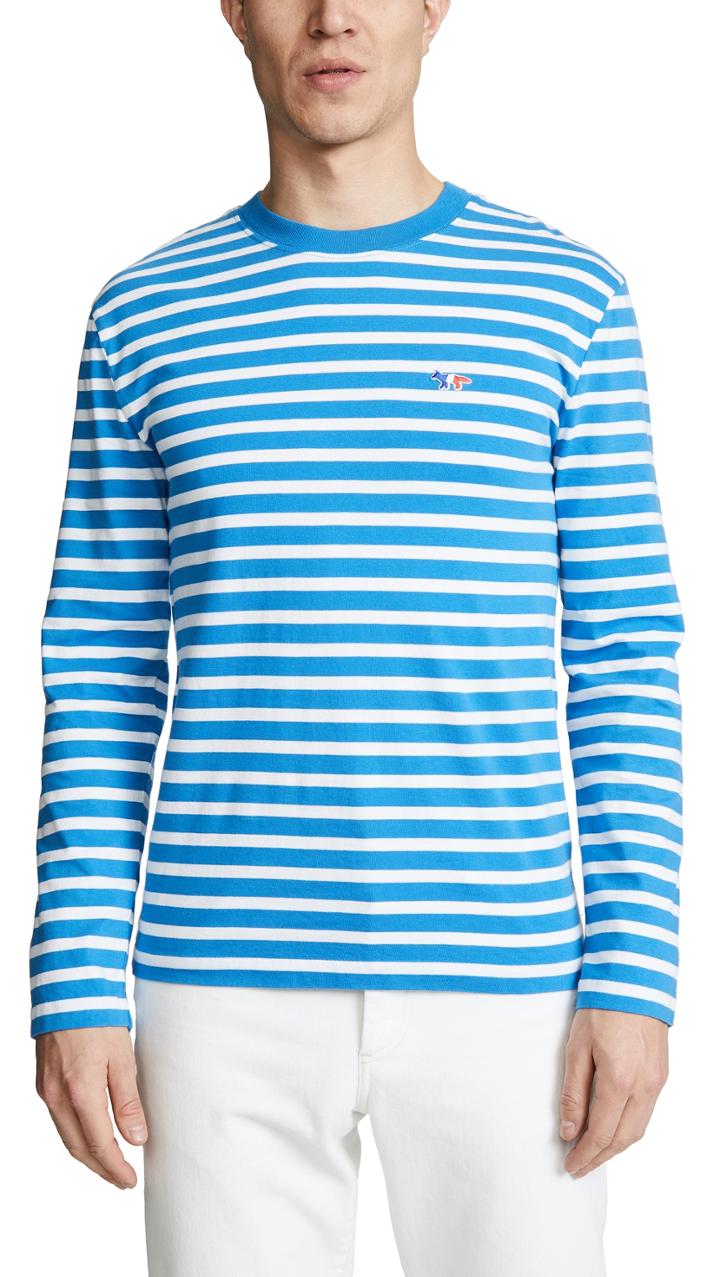 Maison Kitsune Marin Tricolor Fox Patch Tee