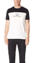 Fred Perry Embroidered Panel T Shirt