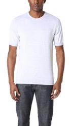 John Smedley Zester Striped Crew Neck Sea Island Cotton Tee