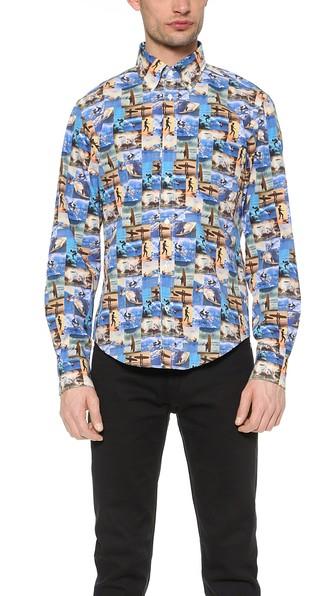 Hartford Surfing Print Shirt