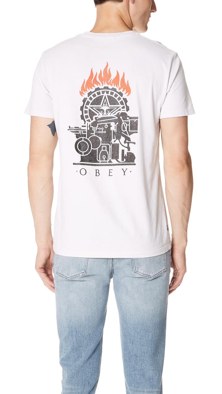Obey Printing Press Stencil Tee
