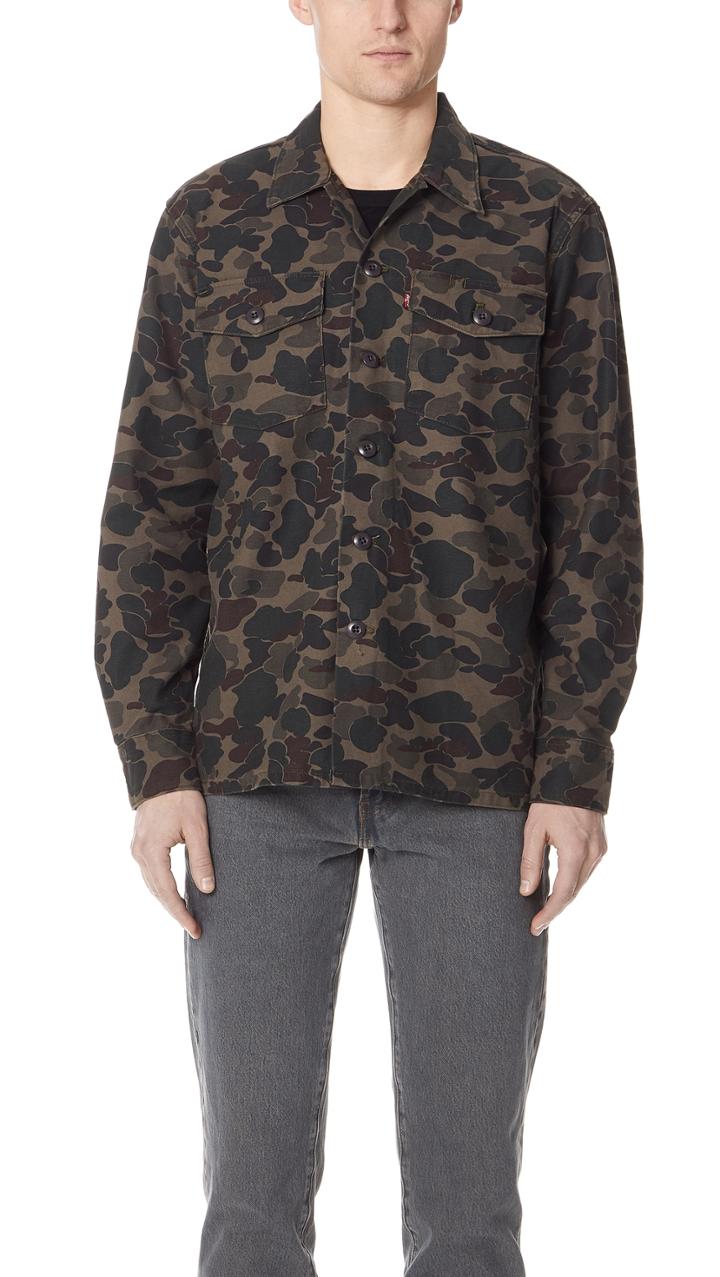 Levi S Red Tab Camo Military Shirt Jacket