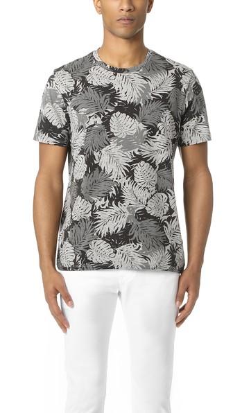 Vince Heather Leaf Print Tee