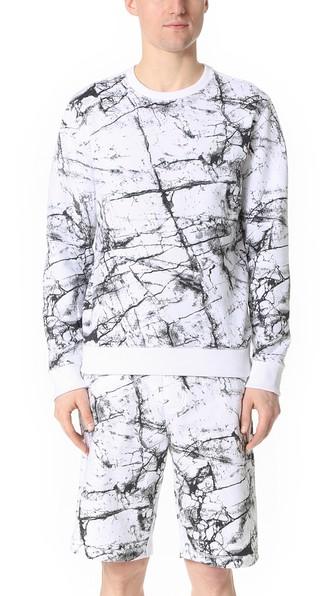 Calvin Klein Jeans Marble Print Crew Sweatshirt