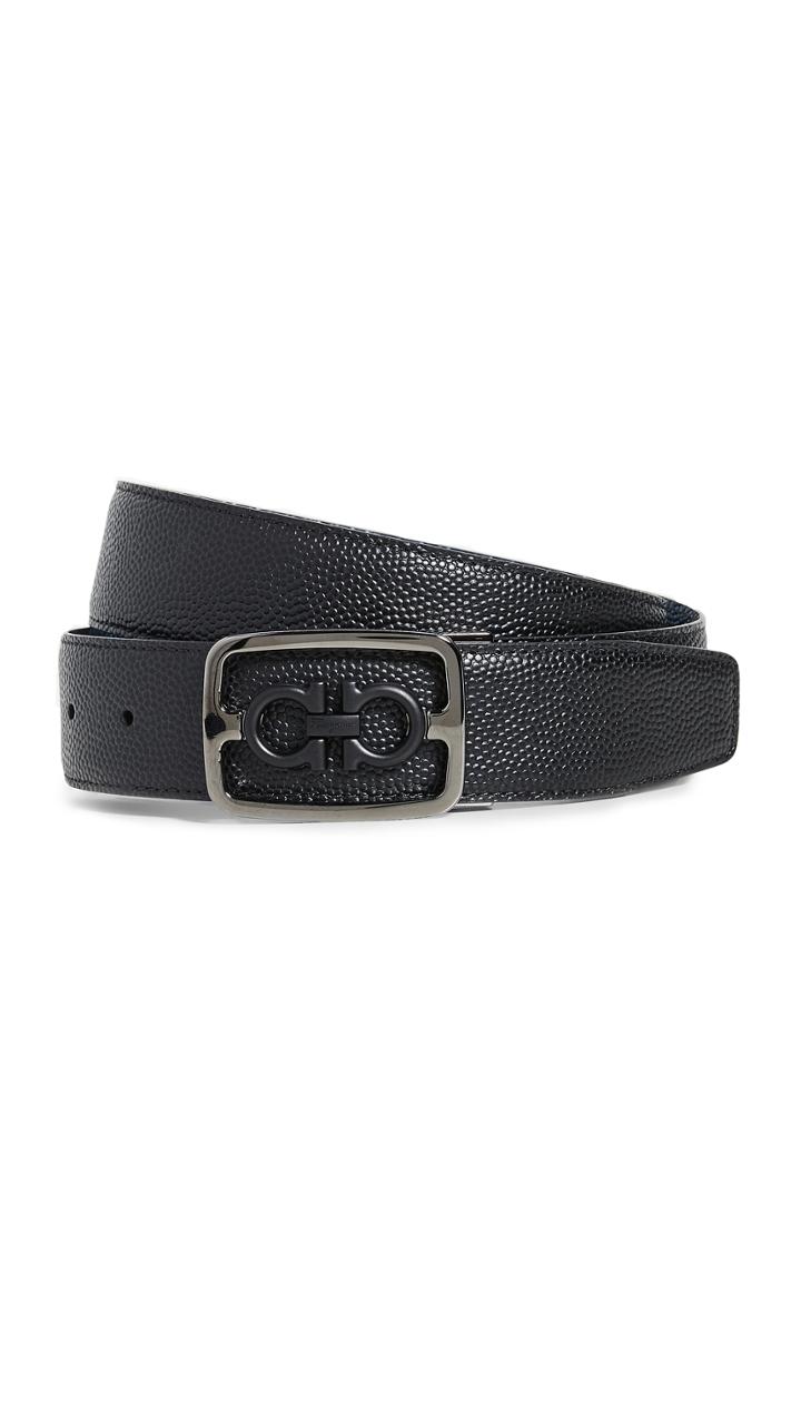 Salvatore Ferragamo Framed Double Gancio Belt