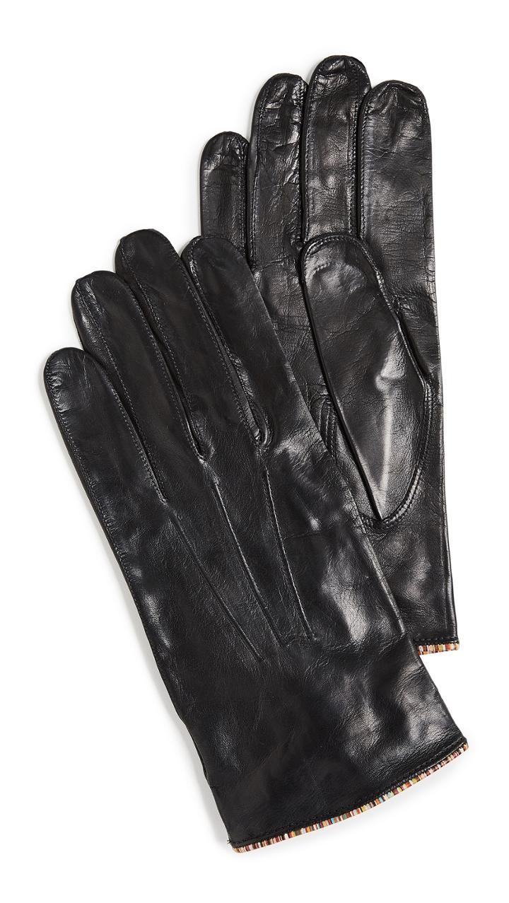 Paul Smith Striped Piping Gloves