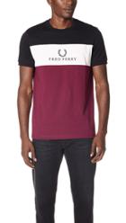 Fred Perry Panel Embroidered T Shirt