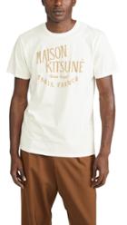 Maison Kitsune Short Sleeve Tee Shirt With Palais Royal Print