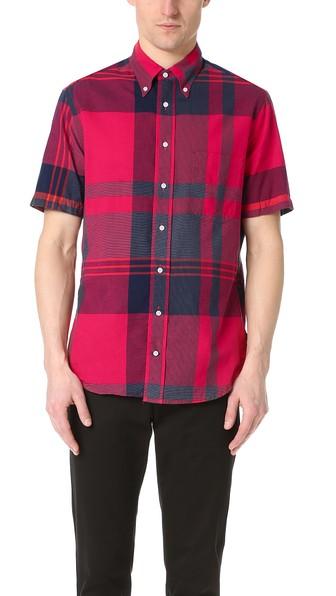 Gitman Vintage Short Sleeve Big Madras Check Shirt