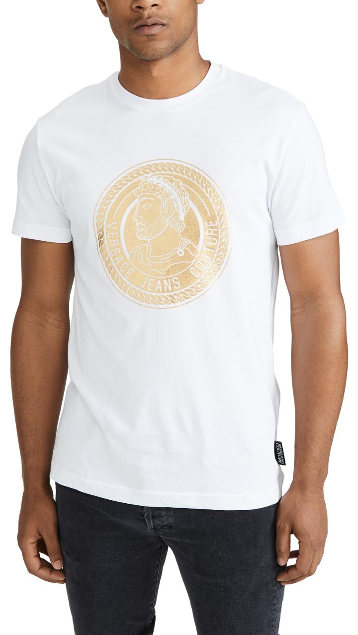Versace Jeans Couture Gold Medallion Logo Tee