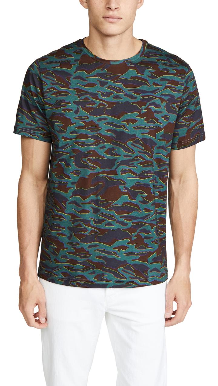 Ps Paul Smith Short Sleeve Camo Print T Shirt