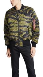 Alpha Industries Ma 1 Coalition Blood Chit Flight Jacket