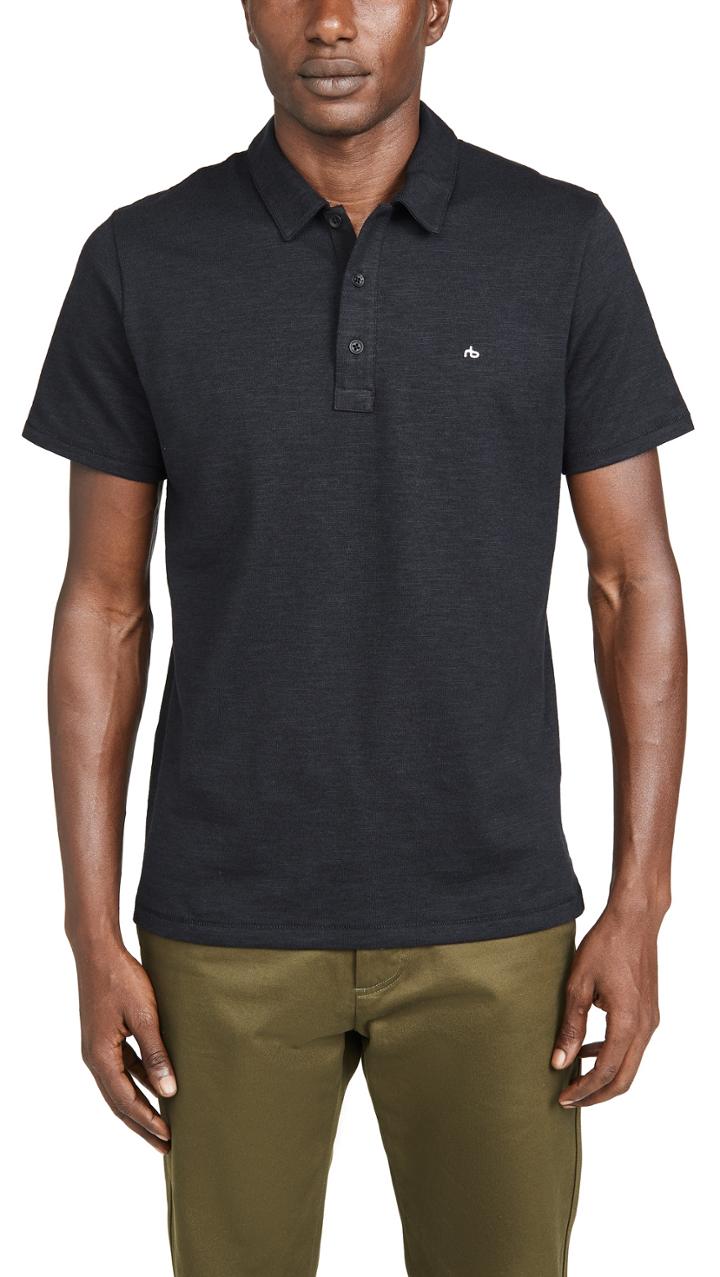 Rag Bone Standard Issue Short Sleeve Classic Polo Shirt