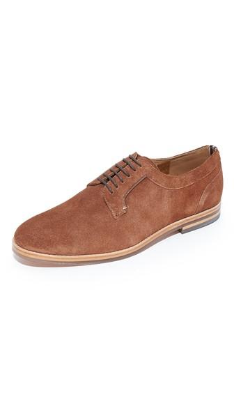 H By Hudson Albany Suede Plain Toe Derby Shoes